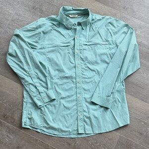 Simms Aqua Plaid Casual Shirt